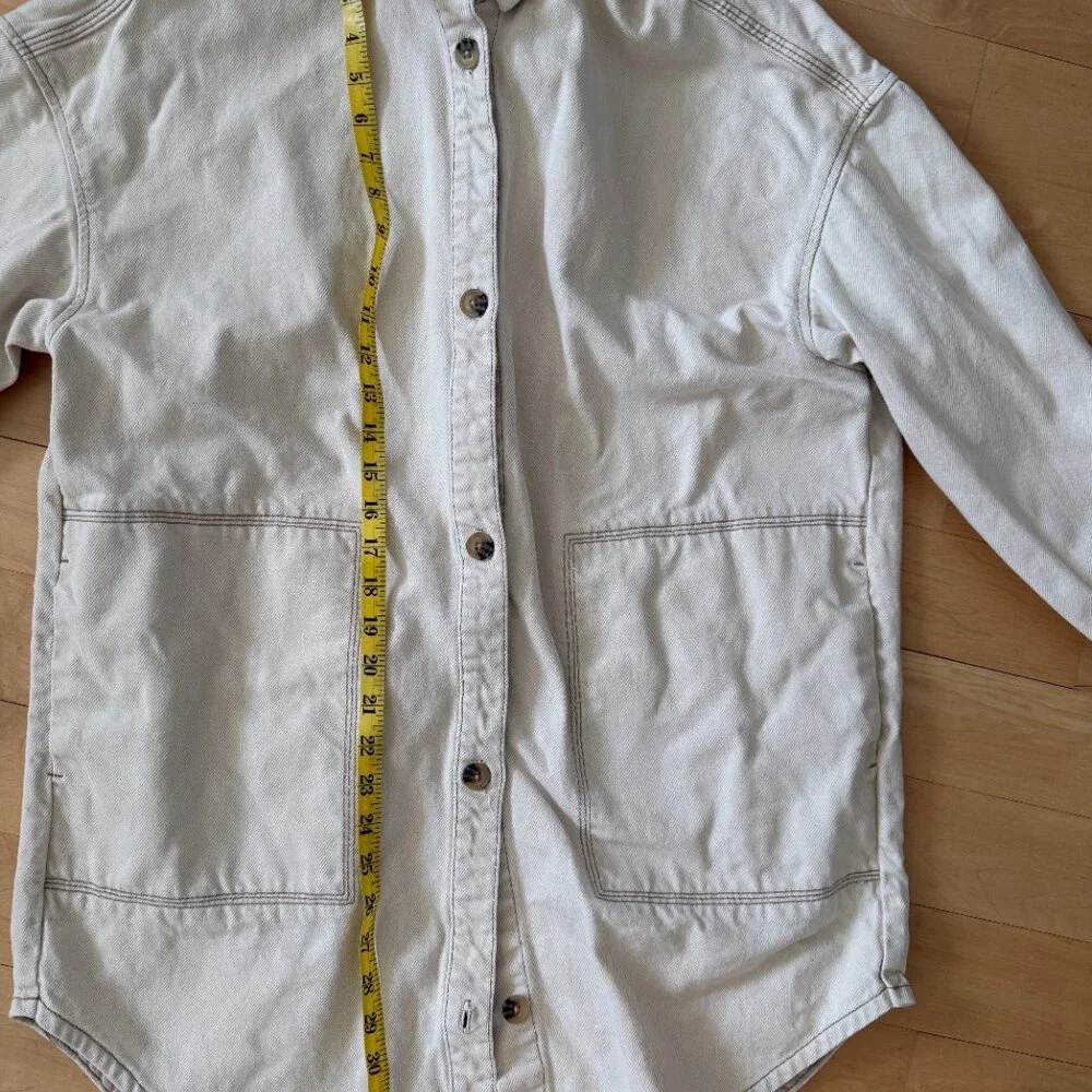 OAK + FORT ECRU/CREAM SIZE SMALL UTILITY JACKET - Picture 4 of 5